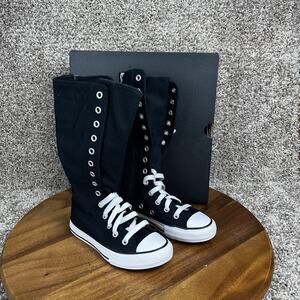 New Converse Chuck Taylor All Star XX Hi Knee High Black Boots Youth Size 11 Kid
